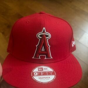 MLB Angels New Era Red 9Fifty Snapback Hat